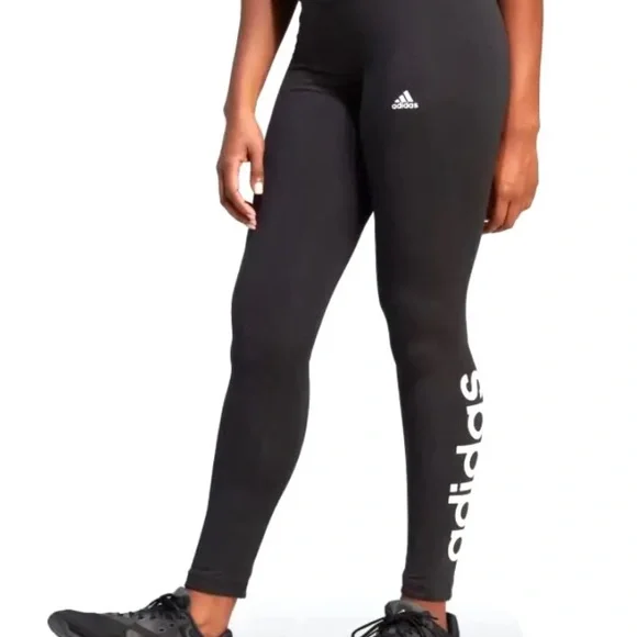 Adidas AEROREADY Prime Green High-Waisted Women's Logo Leggings Size L - Picture 1 of 10